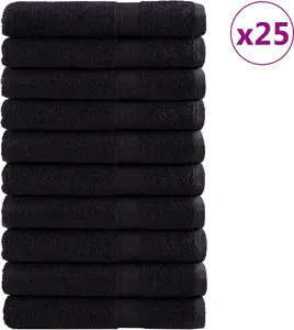 Towels VidaXL Premium SOLUND set of 25, black, 100 x 200 cm, 550 gsm