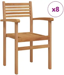 Набор садовых стульев VidaXL модель 3375765, 8 шт., коричневые, 55.5 x 55.5 x 90 см