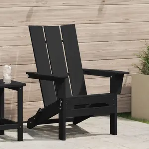 Кресло Адирондак VidaXL модель 42006619 черное HDPE 74,5x80,5x90 см