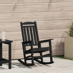 Кресло-качалка VidaXL модель 42006615 Черное HDPE 70x92x108 см