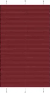 Pleated blackout blind VidaXL 120x200 cm, burgundy red fabric
