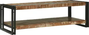 Журнальный стол VidaXL 120×50×38 см массивная древесина многоцветный