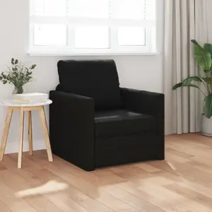 Диван-кровать VidaXL 2 в 1 Черная ткань 74×77×81 см