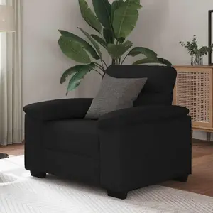 Krēsls VidaXL Sofa Fotel Czarny 60 cm Audums — melns auduma krēsls 60 cm