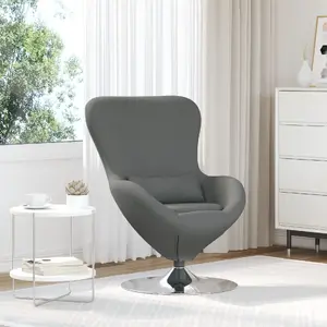 Кресло VidaXL 42002737 тёмно-серое полиэстер — кресло для отдыха и спальни