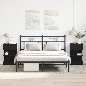 Прикроватная тумба VidaXL модель 862700 Черный дуб ДСП 40 x 35 x 65 см