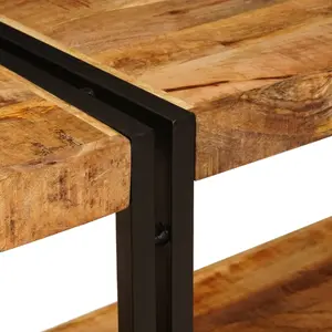 Консольный стол VidaXL 160x33x75 см из цельного мангового дерева, необработанный