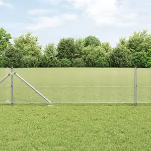 Проволочный забор VidaXL 0,4 x 100 м с 13 анкерами оцинкованная сталь