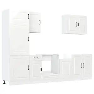 Virtuves/ēdamistabas uzglabāšanas skapis VidaXL modelis 3314763, brīvi stāvošs ar nodalījumiem, komplekts 7 gab.