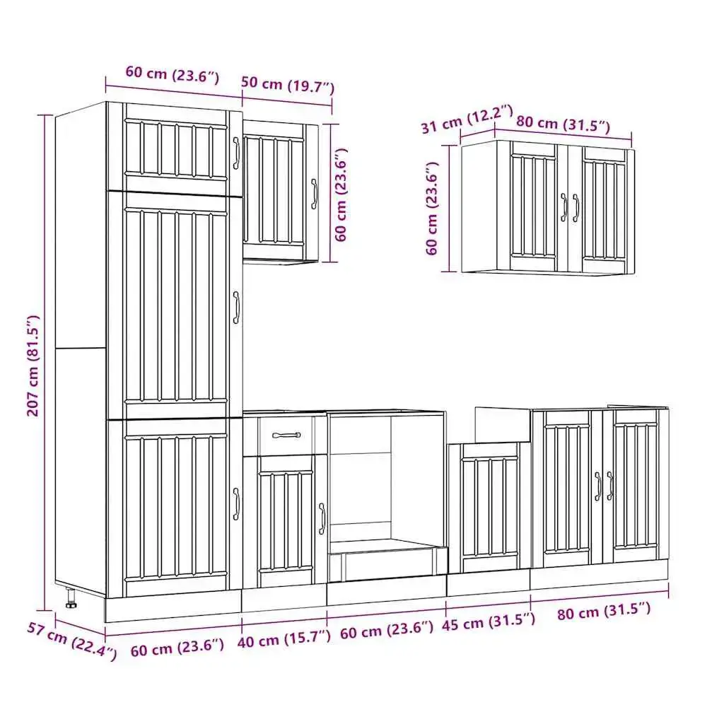 Kitchen/dining storage cabinet VidaXL 3314780 Photo 11