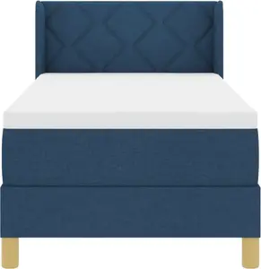 Кровать Box Spring с матрасом VidaXL 80 x 200 см Ткань Синяя
