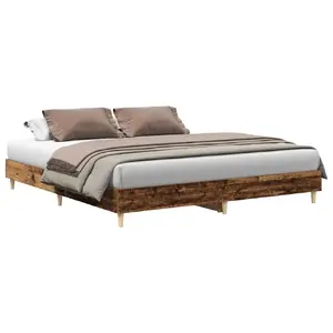 Каркас кровати VidaXL 3328706, размеры 2,03 × 2,03 м, высота 25 см