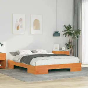 Деревянный каркас кровати VidaXL 160 x 200 см Коричневый Сосна