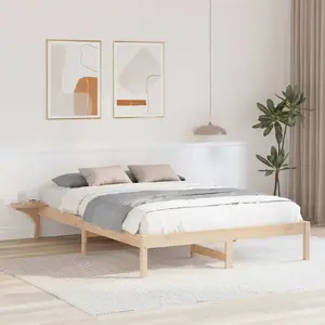 Каркас кровати с тумбочками VidaXL 160 x 200 см Коричневый