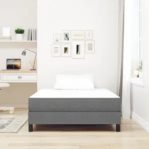 Матрас VidaXL с пружинами в карманах Средней жесткости 120x200x20 см светло-серый тканевый