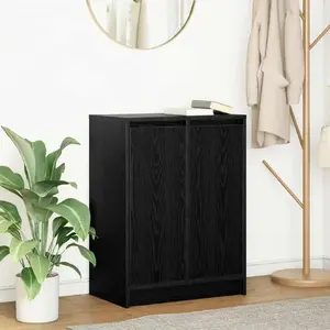 Комод VidaXL Komoda Czarny Dąb 57x34x76 см клееное дерево