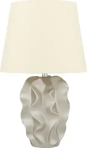 Table lamp Beliani ALLIKA ceramic gold finish, decorative table lighting