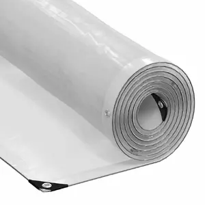 Тент VidaXL 6 x 12 м прозрачный полиэтилен с люверсами