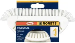 Tile grout cleaning brush Rorets model 4116 — white handheld grout brush