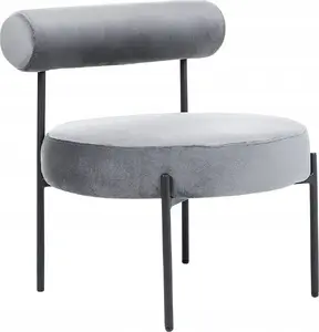 Armchair Beliani ALPHA, gray velvet upholstery