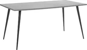 Dining table Shumee SANTIAGO 160 x 80 cm concrete effect with black frame
