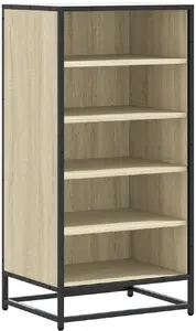 Обувной шкаф VidaXL 48×38×97,5 см, цвет дуб сонома, компактный шкаф для обуви