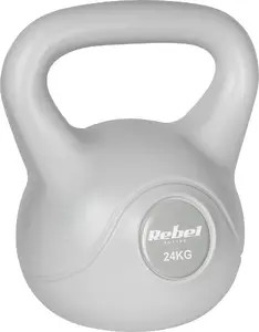 Rebel Active kettlebells 24 kg pelēks — liets svaru treniņiem
