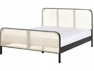 Кровать Beliani GONFARON 160 x 200 см Из сосны Черная