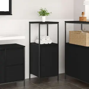 Шкаф для ванной VidaXL модель 861912, черный дуб, 36x35x95 см, с полками