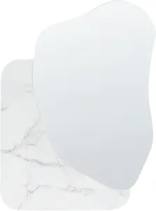 Wall Mirror Beliani ARVERT 60x80 cm White Marble frame