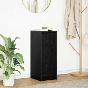 Комод VidaXL модель 861608, финиш «чёрный дуб», клееное дерево, 29,5×34×76 см