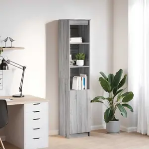 Комод VidaXL Komoda Szara Sonoma 37,5x35x180 см клееная древесина