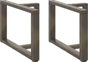 Coffee table legs VidaXL model 4013035, set of 2, steel, 60x25x(42-43) cm