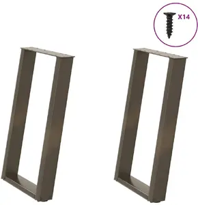 VidaXL ēdamgalda kājas regulējamas tērauda 2 gab., 60 x (72–73) cm