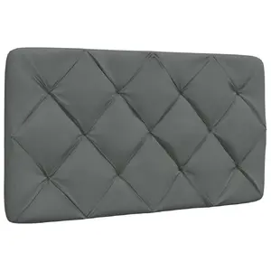Изголовье/изножье VidaXL 4019199, тёмно‑серое, полиэстер, ширина 920 мм, высота 48 см