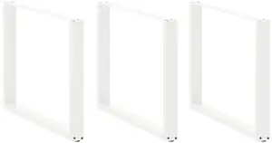 Coffee table legs VidaXL steel adjustable height 2 pcs white 100 x (72–73) cm