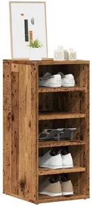 Обувной шкаф VidaXL 32x35x70 см, депозит из старой древесины, ДСП