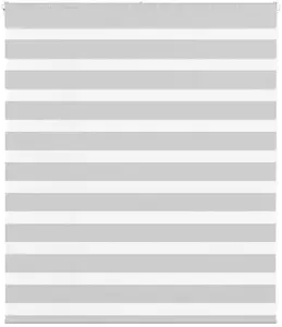 Rullo žalūzija Zebra VidaXL, gaiši pelēka, auduma platums 130,9 cm, poliesters