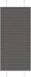 Pleated blackout blind VidaXL model 4015136 — black, 65 x 150 cm (fabric width 64.4 cm)