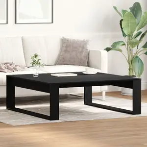 Журнальный стол VidaXL модель 862073, дубовый декор, чёрный, 100 x 100 x 35 см