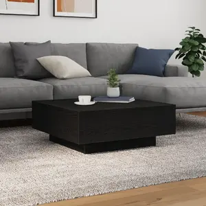 Журнальный стол VidaXL модель 863002, черный дуб, деревянный материал, 80 x 80 x 31 см