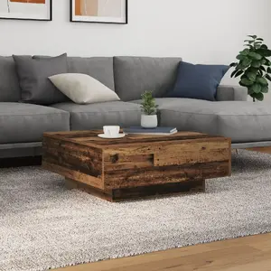 Журнальный стол VidaXL 80 x 80 x 31 см, из старой/рекламатной древесины