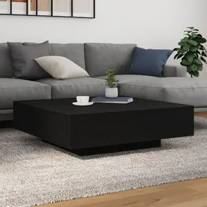 Журнальный стол VidaXL 863008 черный дуб инжиниринговая древесина 100 x 100 x 31 см