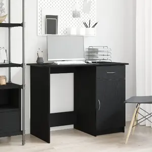 Письменный стол VidaXL 100x50x76 см Черный дуб, инженерная древесина