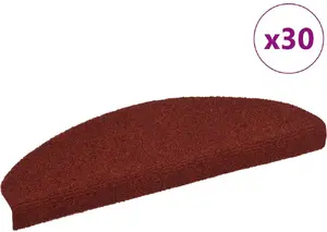 Self-adhesive Stair Treads vidaXL set of 30, red, 65 x 21 x 4 cm