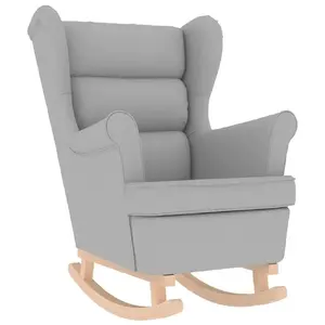 Кресло акцентное VidaXL 4016929 — серый тканевый, наполнитель из пенопласта, 740×900×1020 мм