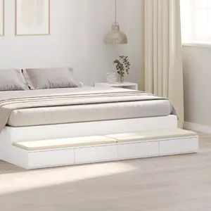 Bedside Tables VidaXL model 866915, white MDF storage unit 200 x 36.5 x 16.5 cm
