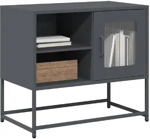 Тумба под телевизор VidaXL 68×39×60,5 см, стальная антрацит
