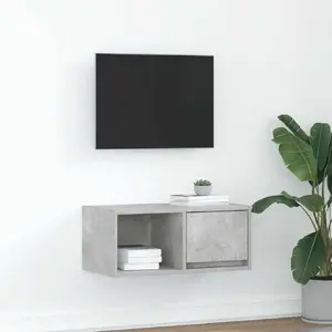 ТВ-тумба VidaXL бетонно-серая 60x31x25,5 см клееное дерево