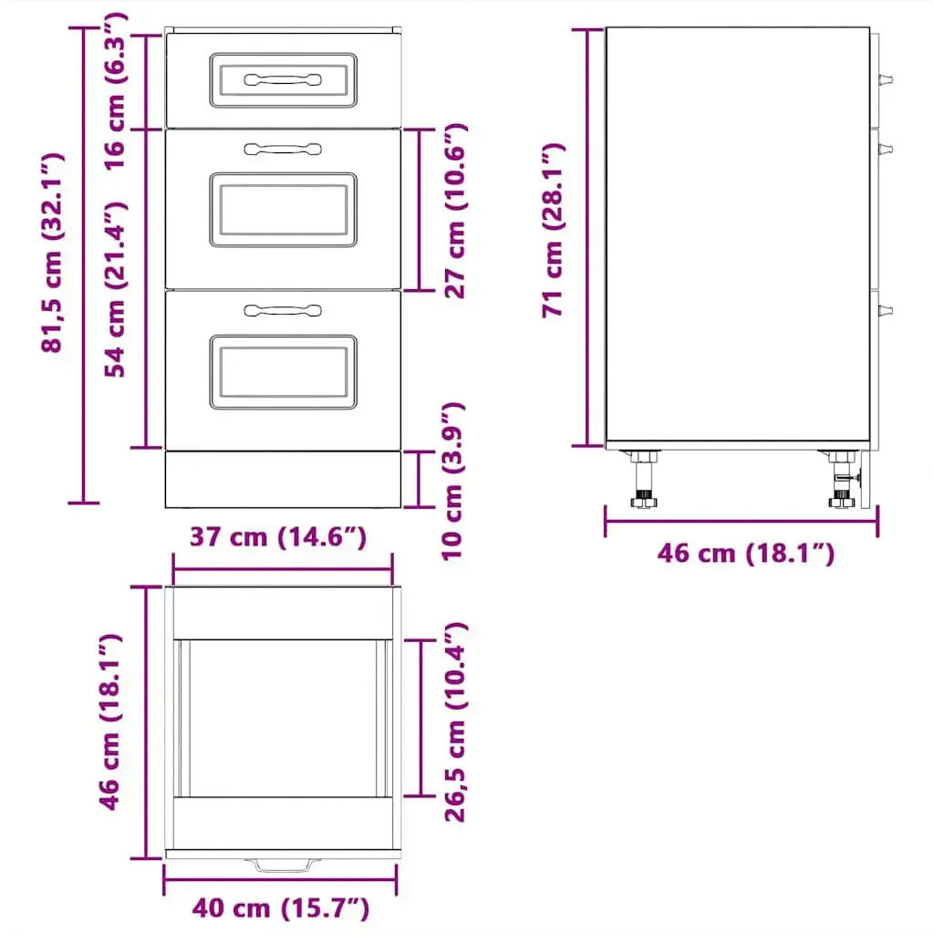Kitchen/dining storage cabinet VidaXL 854247 Photo 10